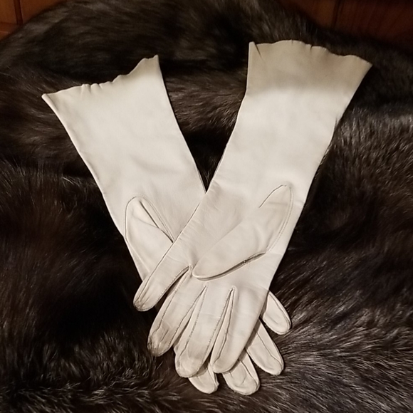 Intake kid leather light Gray gloves 13 " - Picture 4 of 8